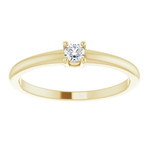 14K Yellow Natural White Sapphire Ring - BN & CO JEWELRY