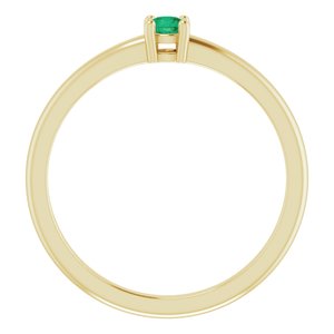 14K Yellow Natural Emerald Ring - BN & CO JEWELRY