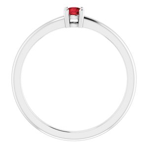 Sterling Silver Natural Garnet Mozambique Ring - BN & CO JEWELRY