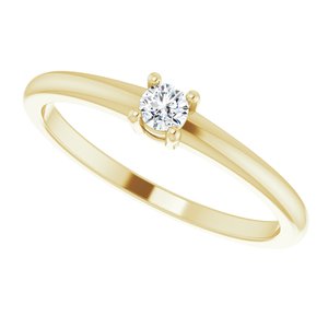14K Yellow Natural White Sapphire Ring - BN & CO JEWELRY