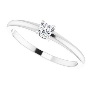 14K White Natural White Sapphire Ring - BN & CO JEWELRY