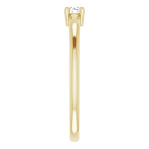 14K Yellow Natural White Sapphire Ring - BN & CO JEWELRY