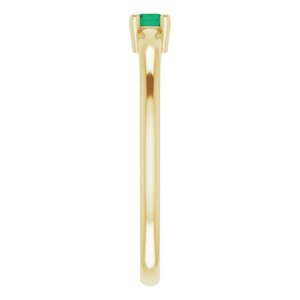 14K Yellow Natural Emerald Ring - BN & CO JEWELRY