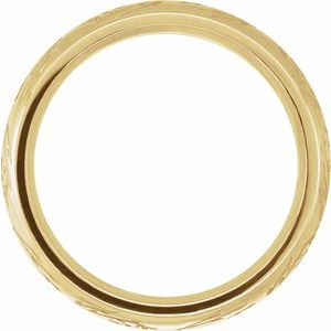 14K Yellow 6 mm Floral Band Size 11 - BN & CO JEWELRY