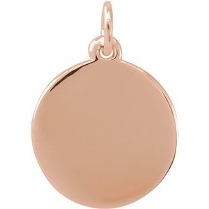 14K Rose Starburst Disc Pendant - BN & CO JEWELRY