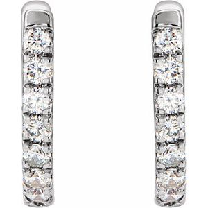 Sterling Silver 1/6 CTW Natural Diamond Hoop Earrings - BN & CO JEWELRY