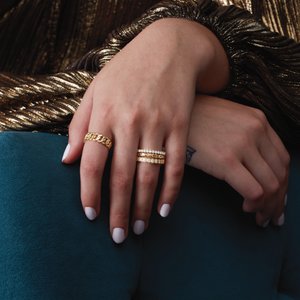 14K Yellow 6.5 mm Chain Link Band Size 6 - BN & CO JEWELRY