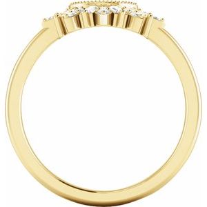 14K Yellow 1/5 CTW Natural Diamond Contour Band - BN & CO JEWELRY