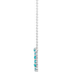 Sterling Silver Natural Turquoise Circle Cabochon 18" Necklace - BN & CO JEWELRY
