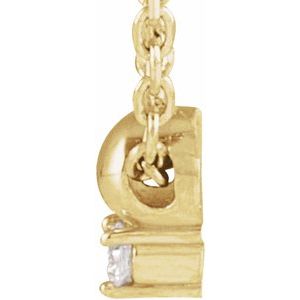 14K Yellow .02 CT Natural Diamond Bead 16-18" Necklace - BN & CO JEWELRY