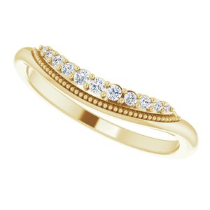 14K Yellow .08 CTW Natural Diamond Matching Band - BN & CO JEWELRY