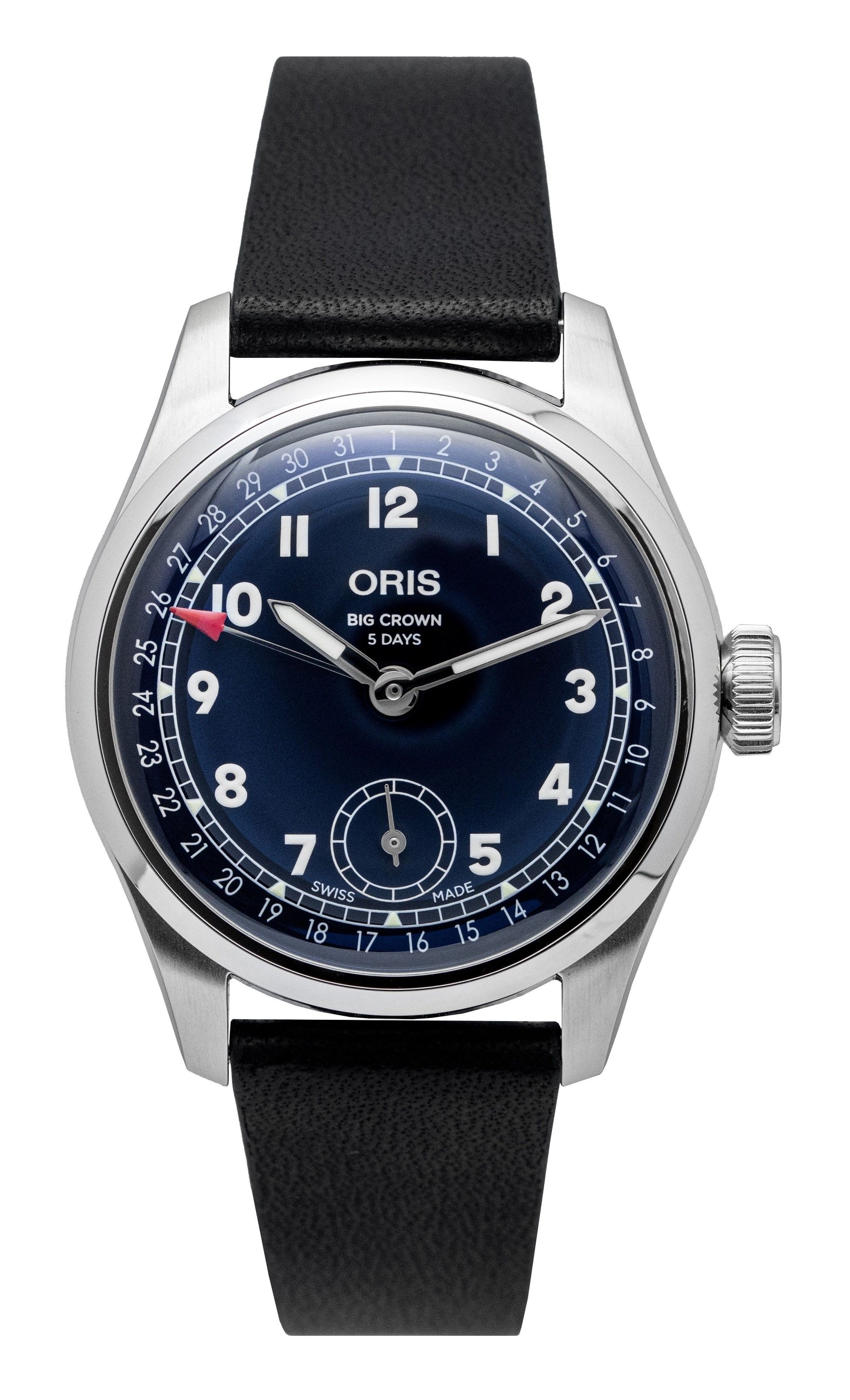 Oris Big Crown Pointer Date Calibre 403 Leather Strap Blue Dial Automatic 01-403-7776-4065-07-5-19-11 Men's Watch - Oris