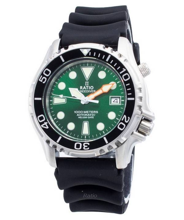 Ratio FreeDiver Helium Safe 1000M Stainless Steel Automatic 1066KE20-33VA-GRN Men's Watch