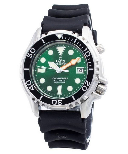 Ratio FreeDiver Helium Safe 1000M Stainless Steel Automatic 1066KE20-33VA-GRN Men's Watch