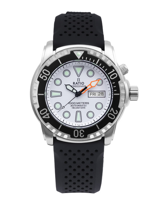 Ratio FreeDiver Helium-Safe 1000M Sapphire Automatic 1068HA90-34VA-WHT Men's Watch
