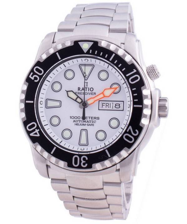 Ratio FreeDiver Helium-Safe 1000M Sapphire Automatic 1068HA96-34VA-WHT Men's Watch