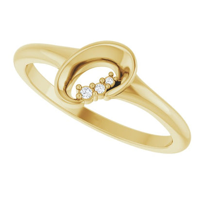 14K Yellow .01 CTW Natural Diamond Ring