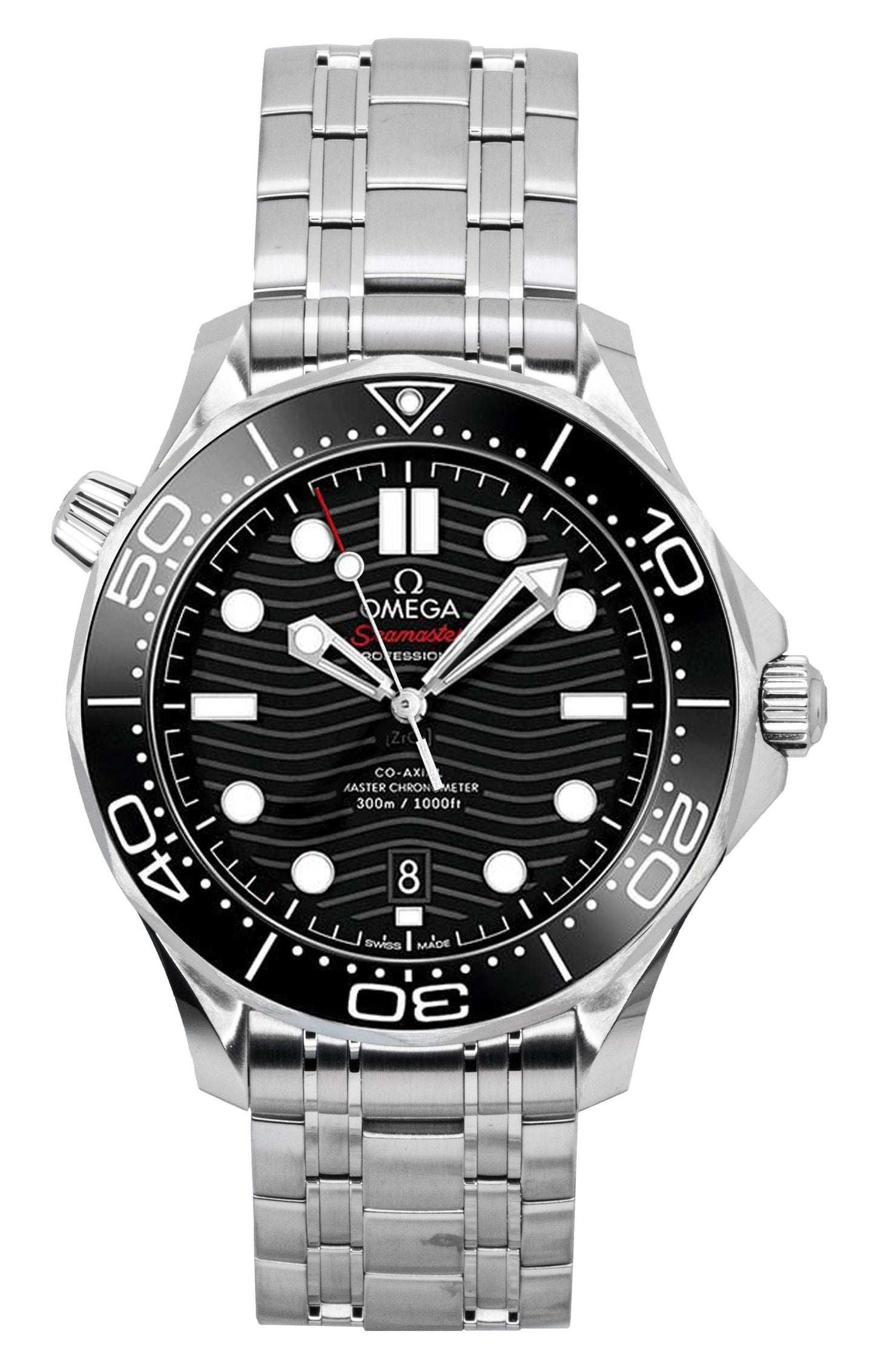 Omega Seamaster Stainless Steel Black Dial Automatic Diver's 210.30.42.20.01.001 300M Men's Watch - Omega