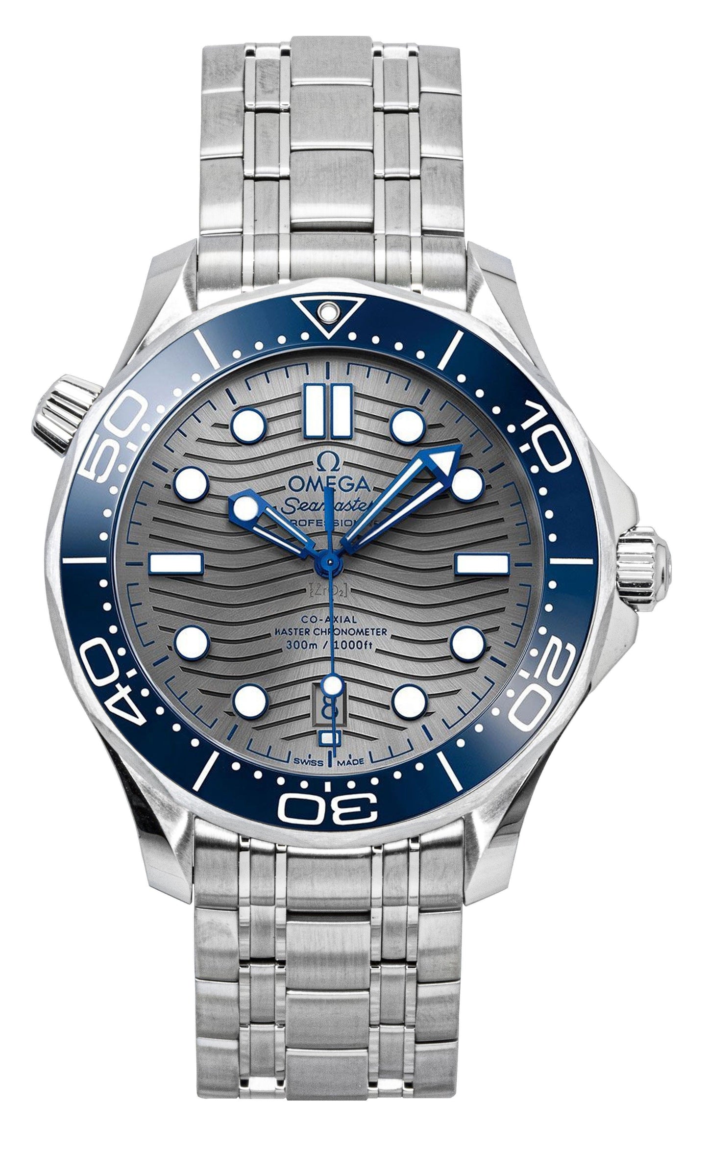 Omega Seamaster Stainless Steel Grey Dial Automatic Diver's 210.30.42.20.06.001 300M Men's Watch - Omega