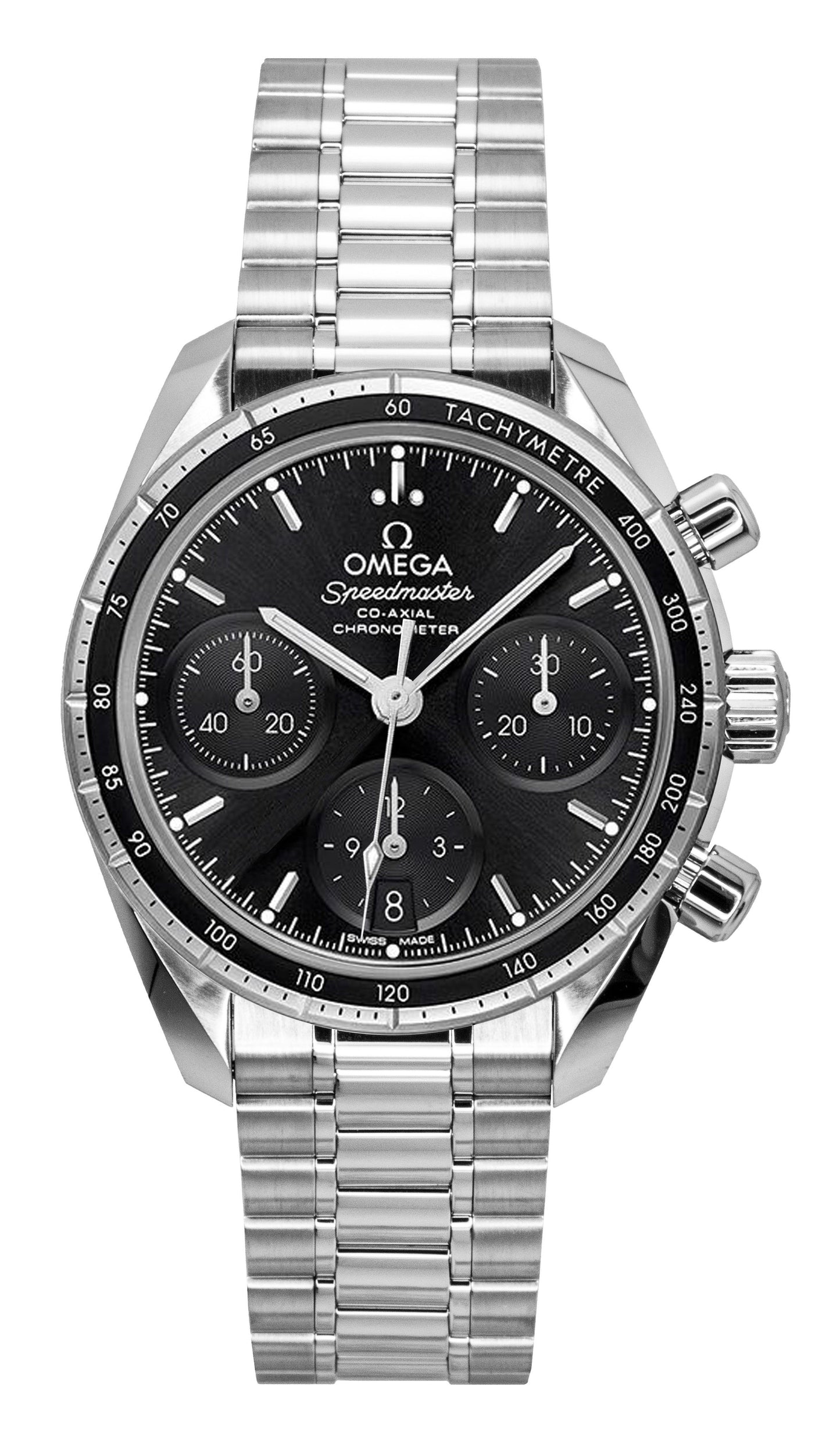 Omega Speedmaster Chronograph Stainless Steel Black Dial Automatic 324.30.38.50.01.001 100M Men's Watch - Omega