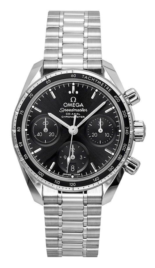Omega Speedmaster Chronograph Stainless Steel Black Dial Automatic 324.30.38.50.01.001 100M Men's Watch - Omega