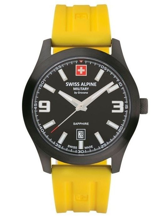 Swiss Alpine Military Combat Pro Rubber Strap Black Dial Quartz 7056.1878 100M Men's Watch - Swiss Alpine Military