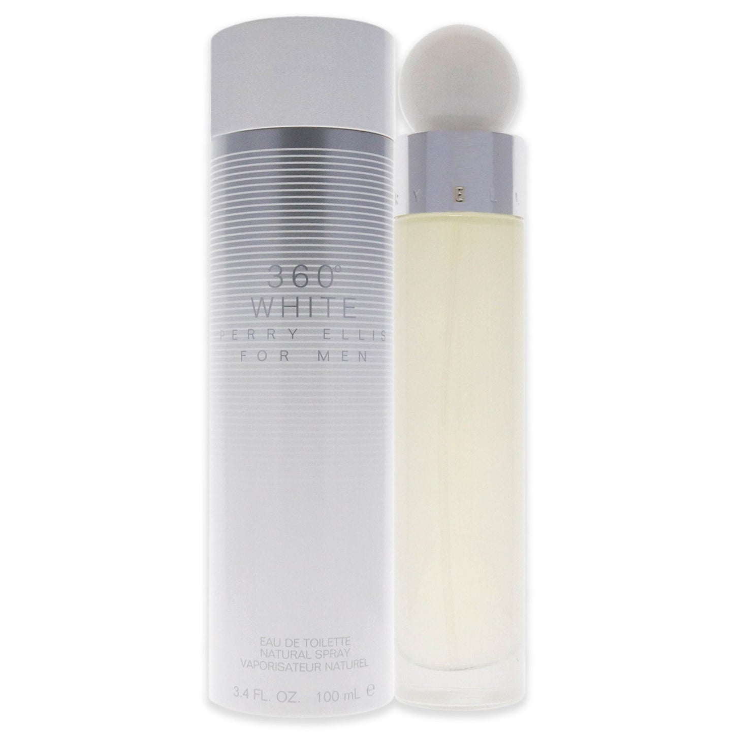 Perry Ellis 360 White for Men 3.4 oz Eau de Toilette Spray - Perry