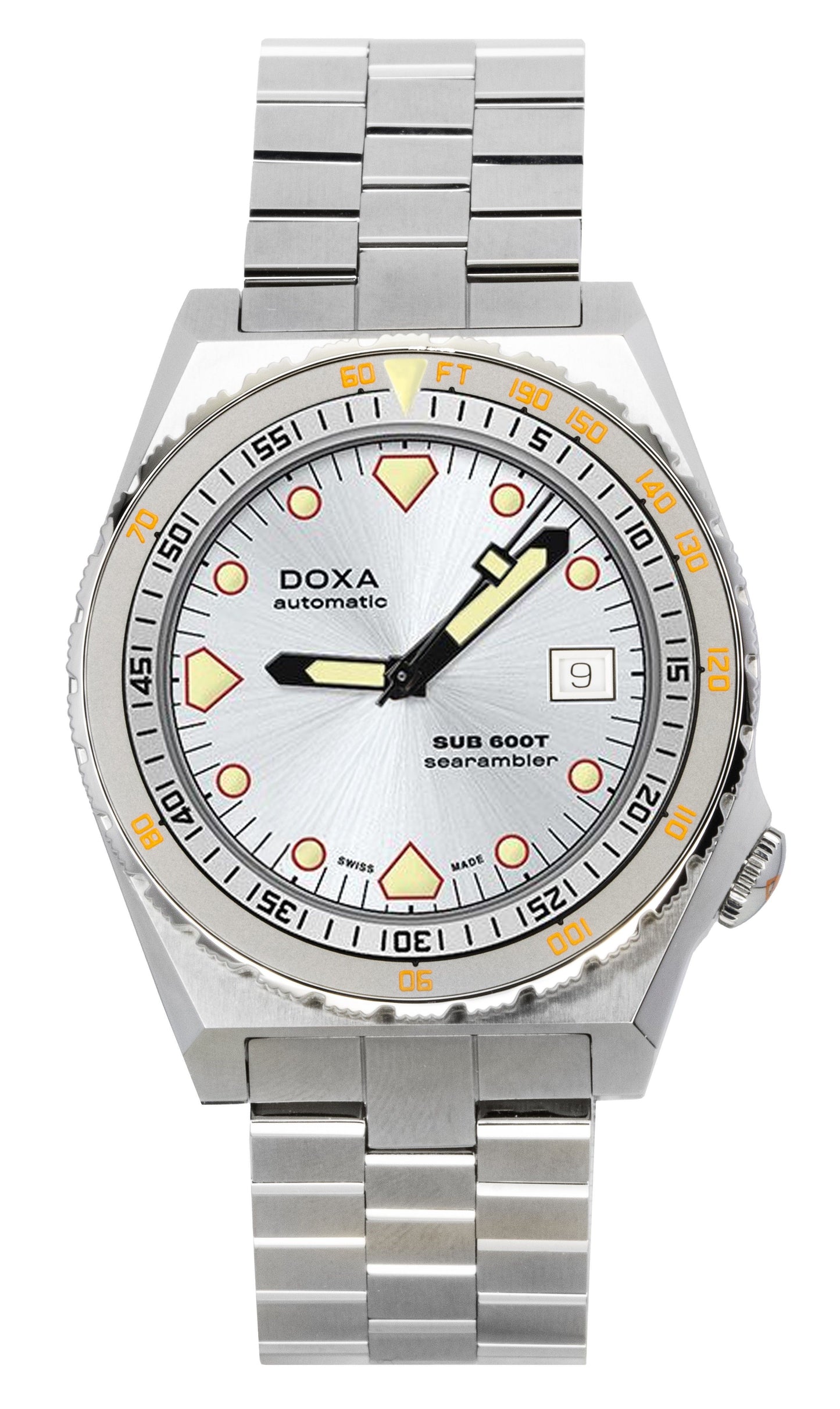 Doxa SUB 600T Searambler Stainless Steel Silver Dial Automatic Diver's 862.10.021.10 600M Men's Watch - Doxa