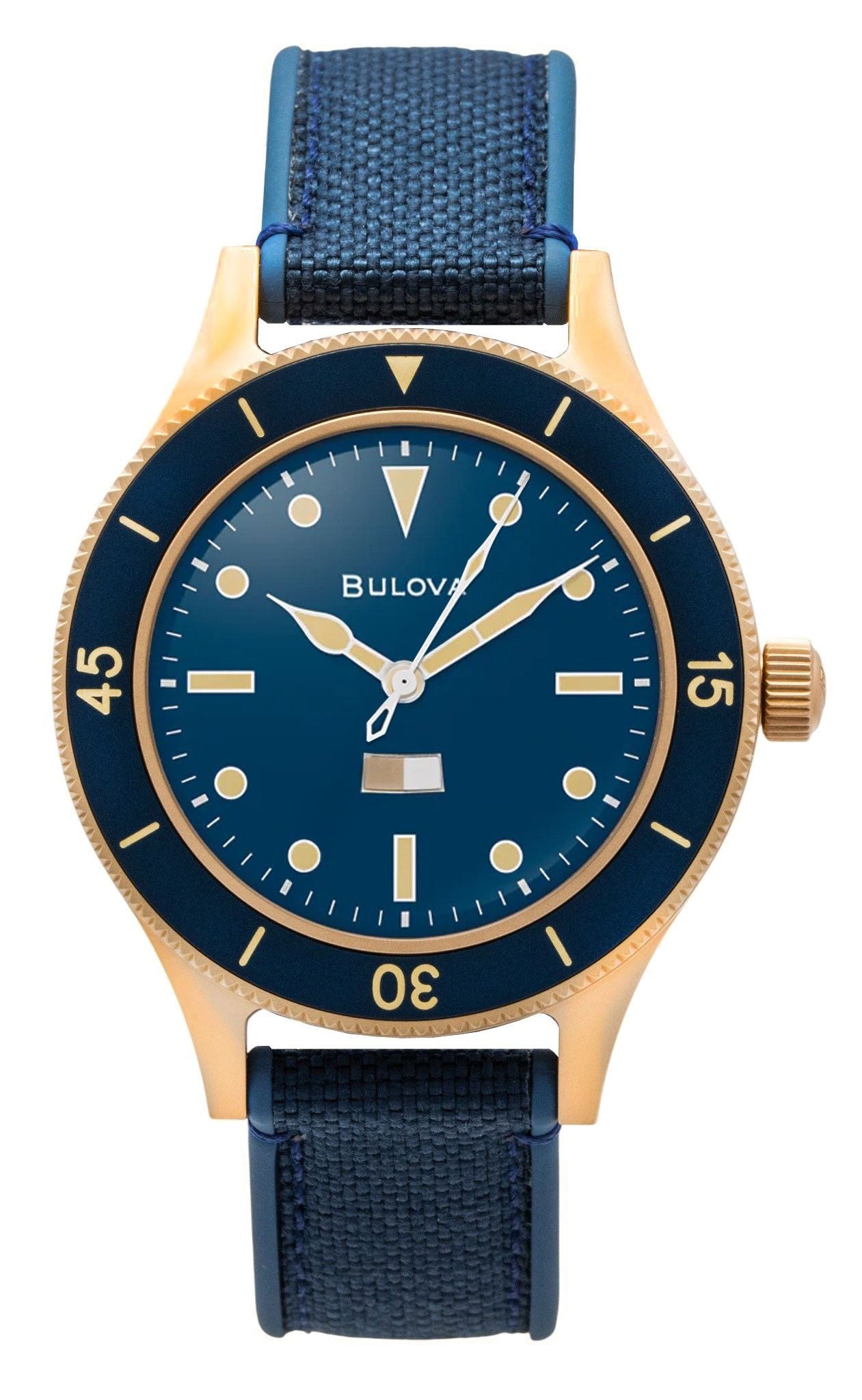 Bulova Mil Ships 150th Anniversary Special Edition Blue Dial Automatic Diver's 98A325 200M Men's Watch - Bulova