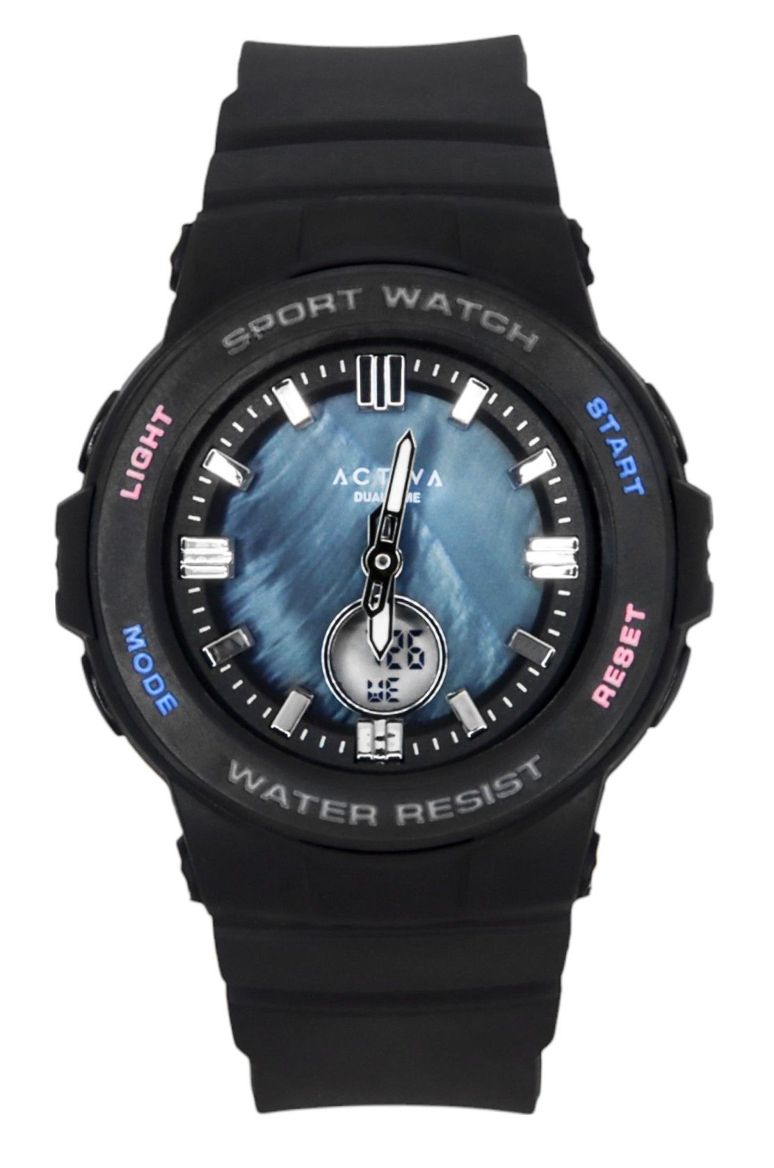 Invicta Activa Analog Digital Thermoplastic Polyurethane Strap Blue Mother of Pearl Dial Quartz ACW2125-001 Unisex Watch - Invicta