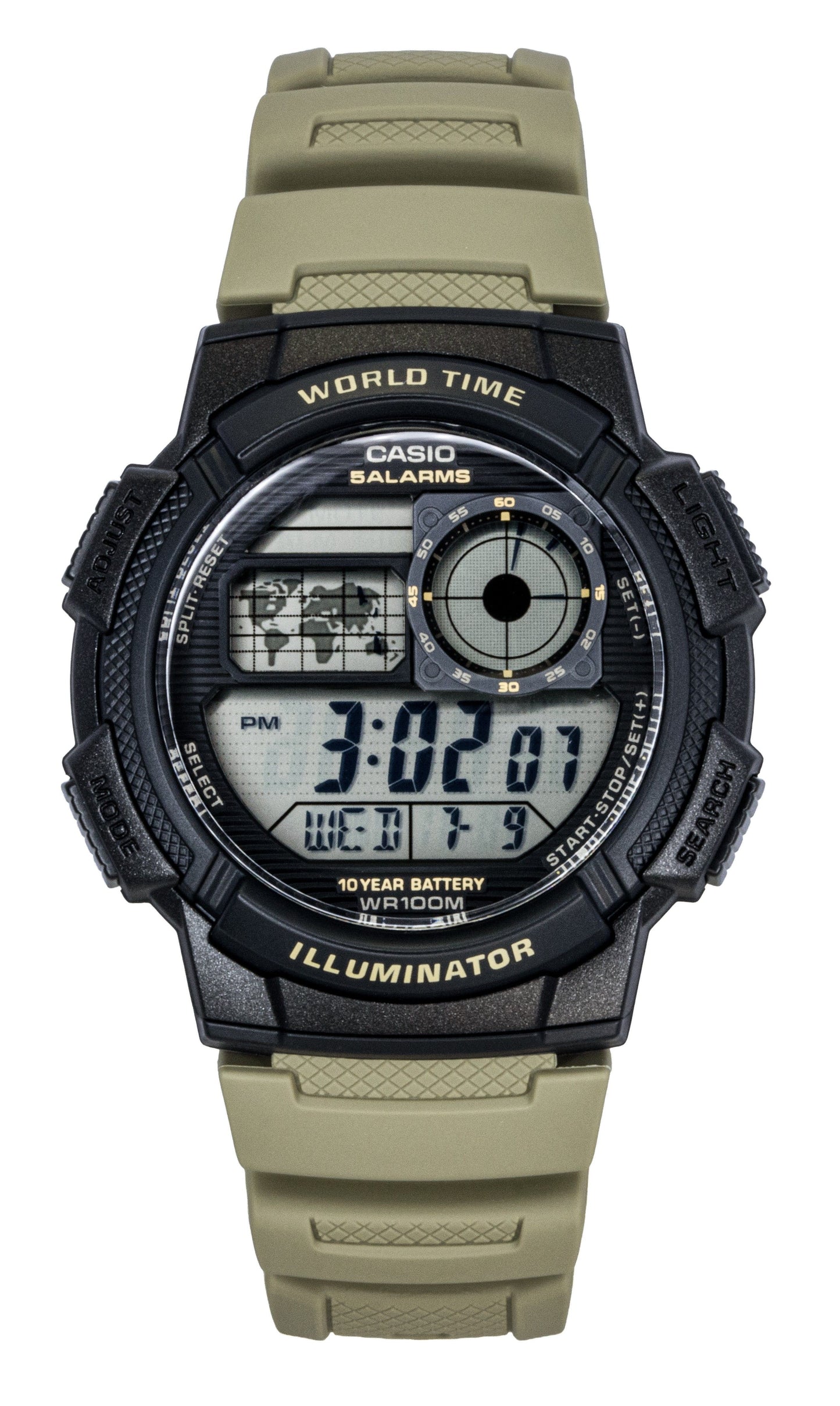 Casio Standard Digital Resin Strap Quartz AE-1000W-5AV 100M Men's Watch - Casio