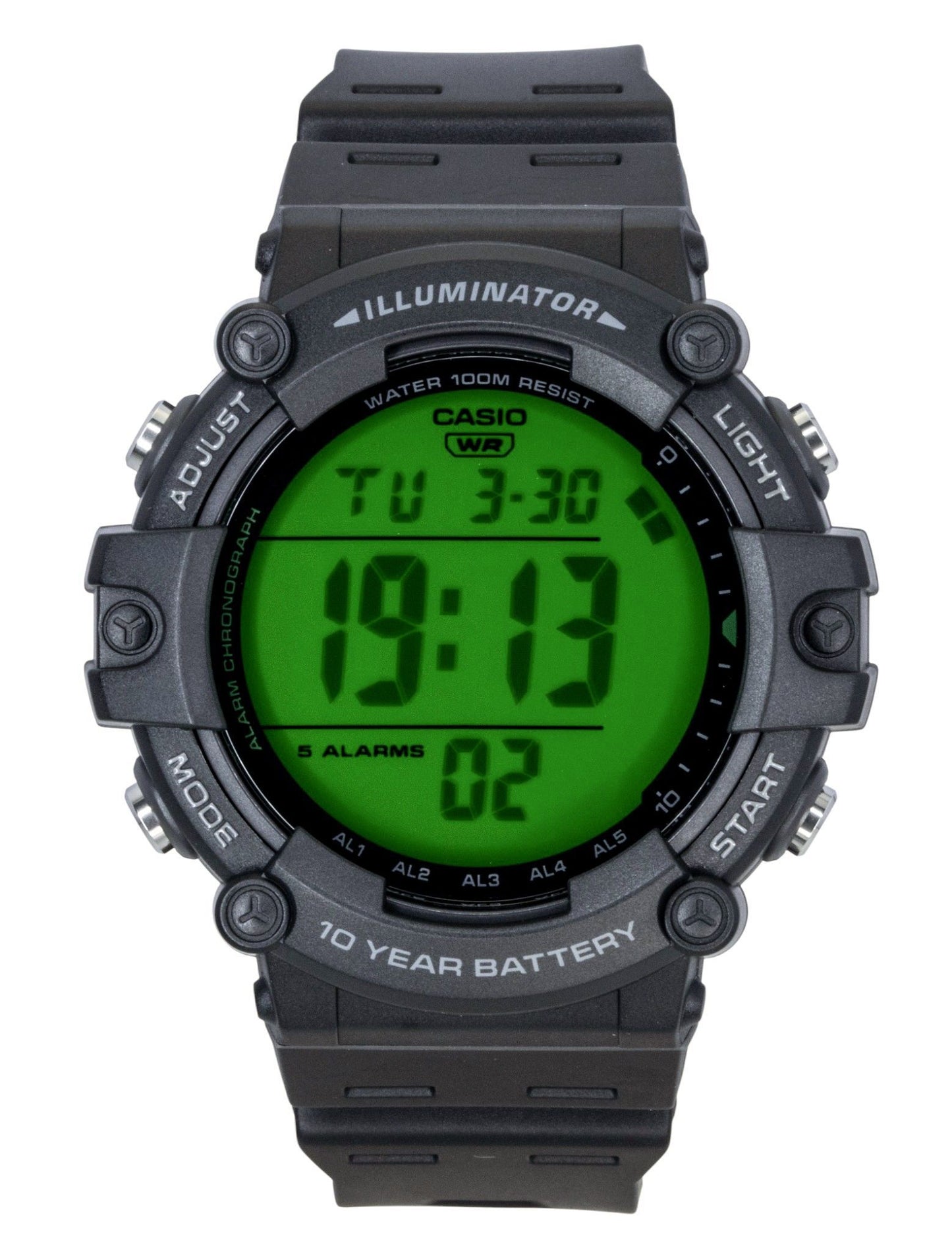 Casio Multifunctional Digital Resin Strap Quartz AE-1500WHC-1AV 100M Men's Watch - Casio