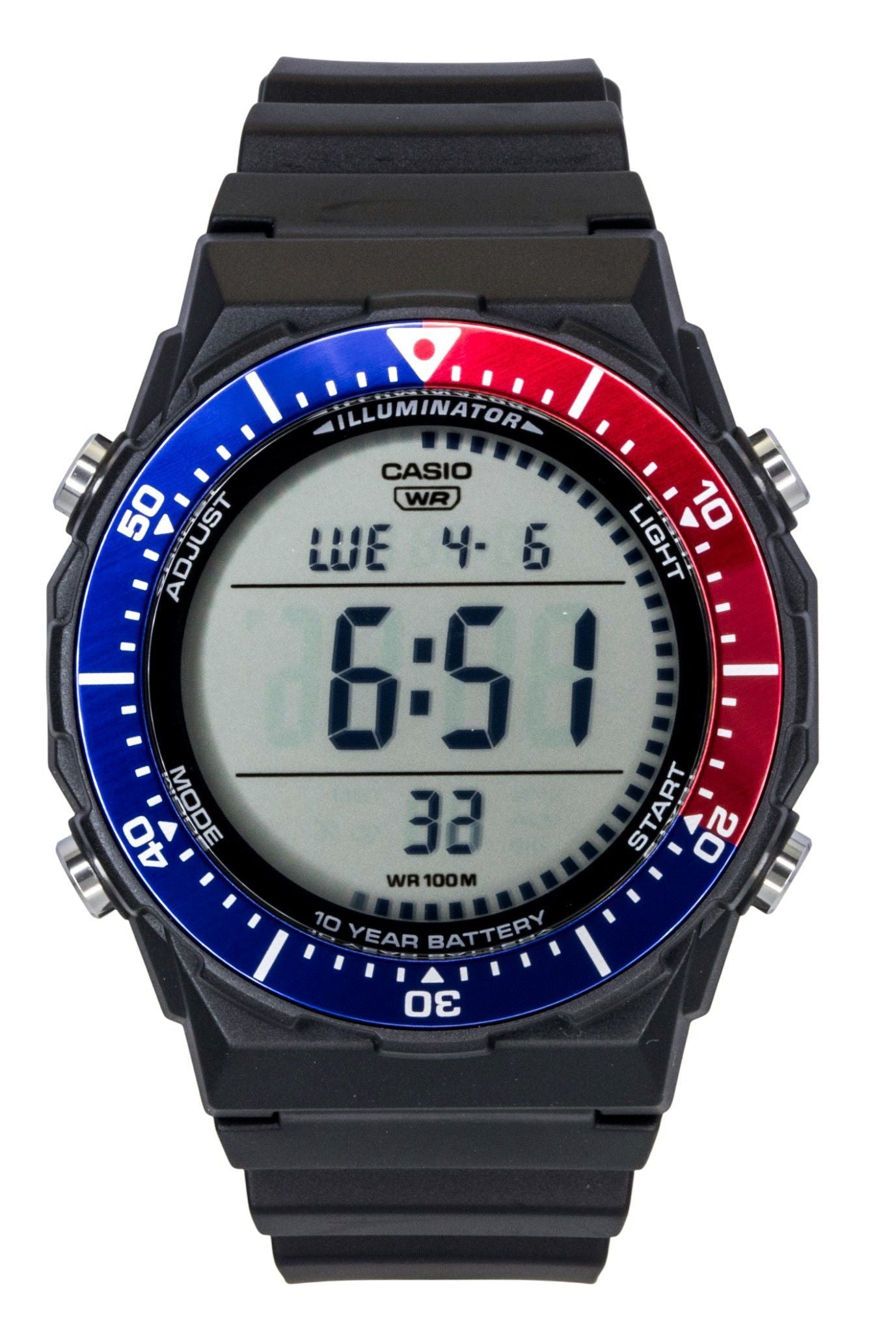 Casio Multifunctional Digital Resin Strap Pepsi Bezel Quartz AE-1700H-1A2V 100M Men's Watch - Casio