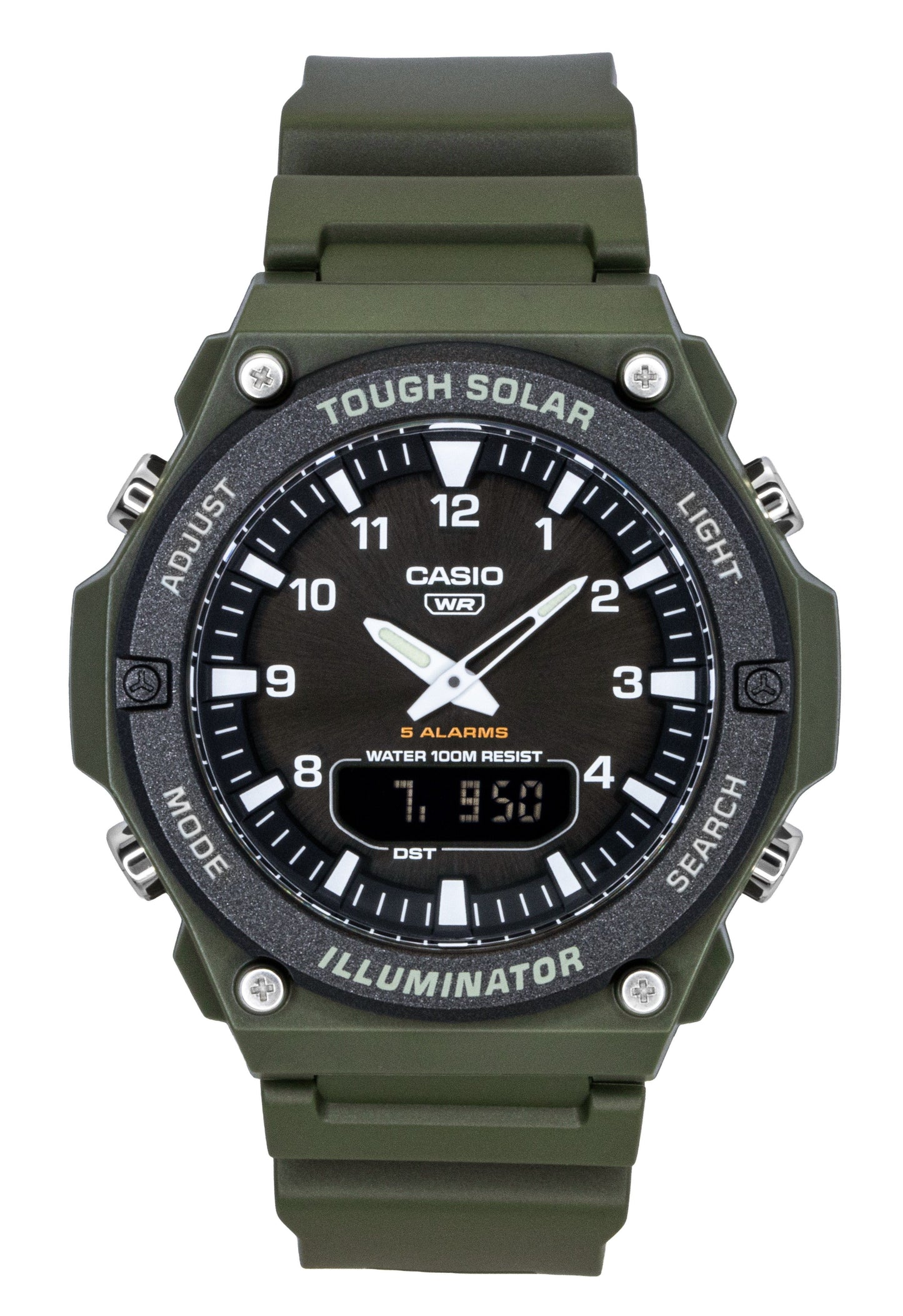 Casio Standard Analog Digital Resin Strap Black Dial Solar AQ-S820W-3BV 100M Men's Watch - Casio
