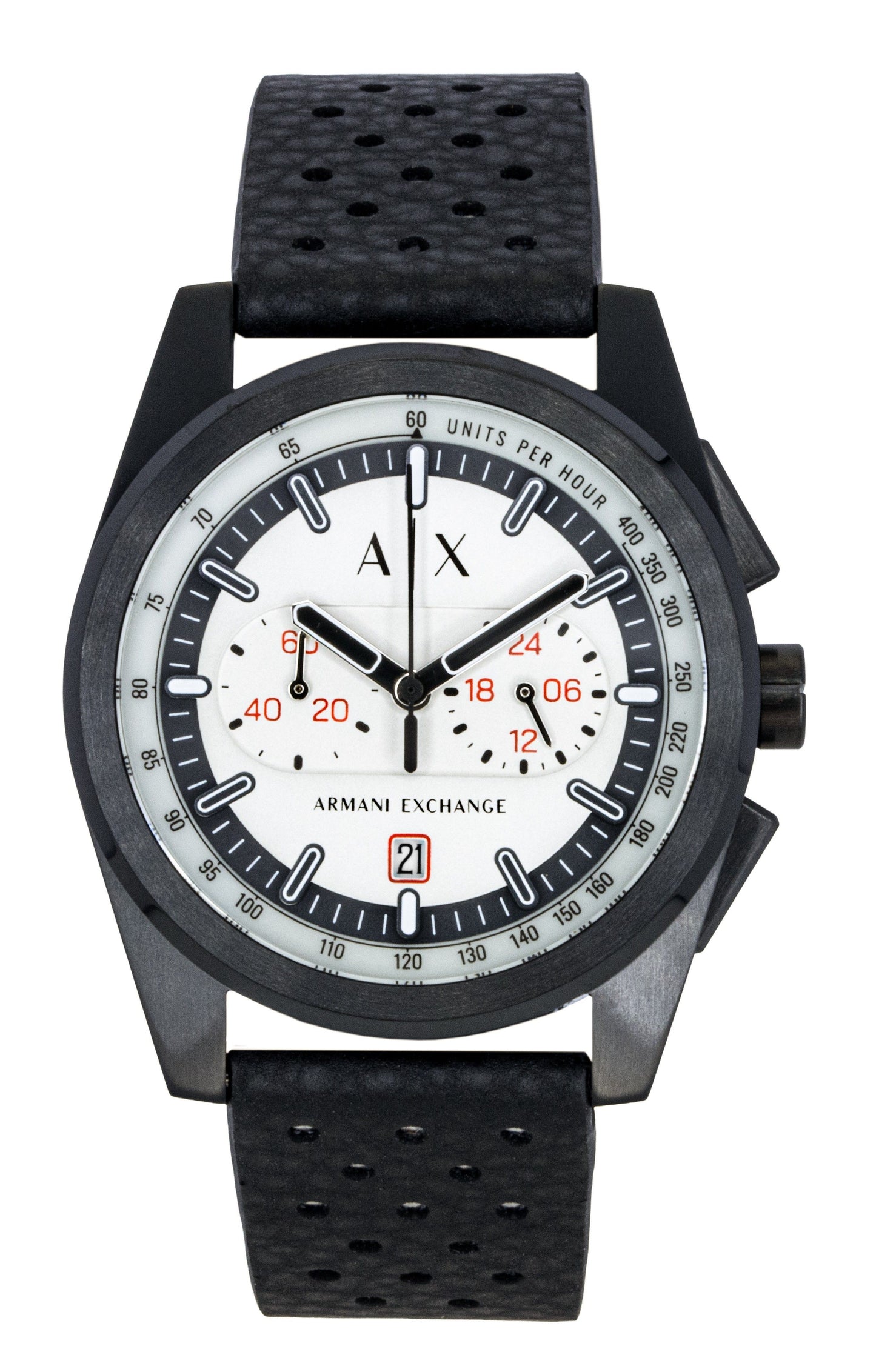 Armani Exchange Chronograph Rubber Strap Grey Dial Quartz AX2865 Men's Watch - Armani Exchange