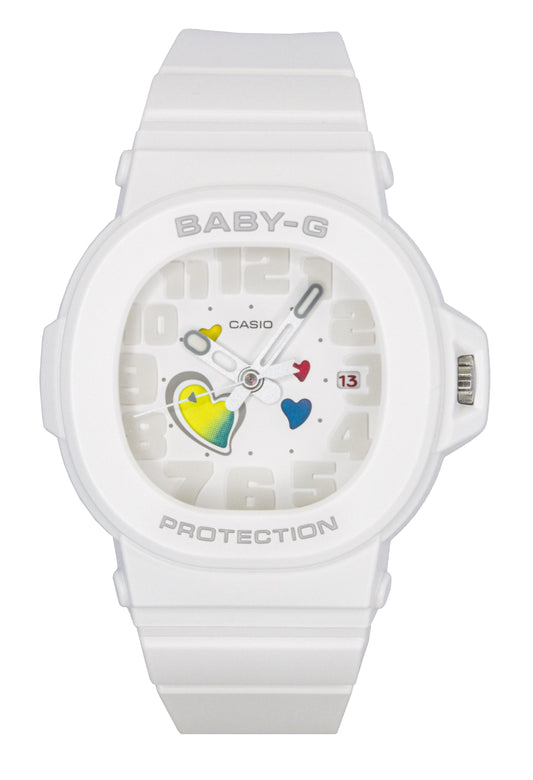 Casio Baby-G Analog Playful Hearts Series White Dial Quartz BGA-10-7A 100M Women's Watch - Casio