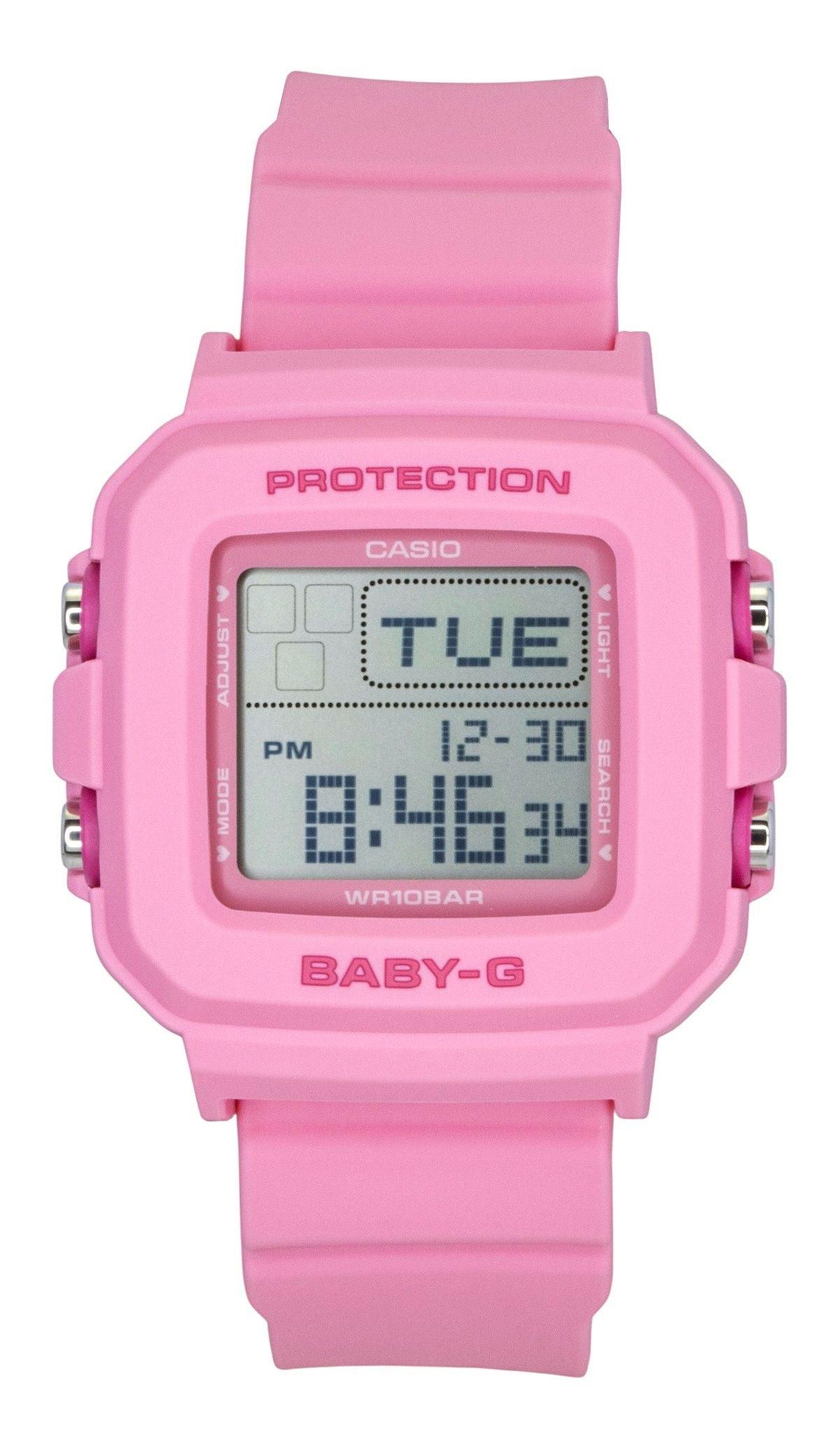 Casio Baby-G Digital Pink Resin Strap Quartz BGD-10KH-4 100M Women's Watch - Casio