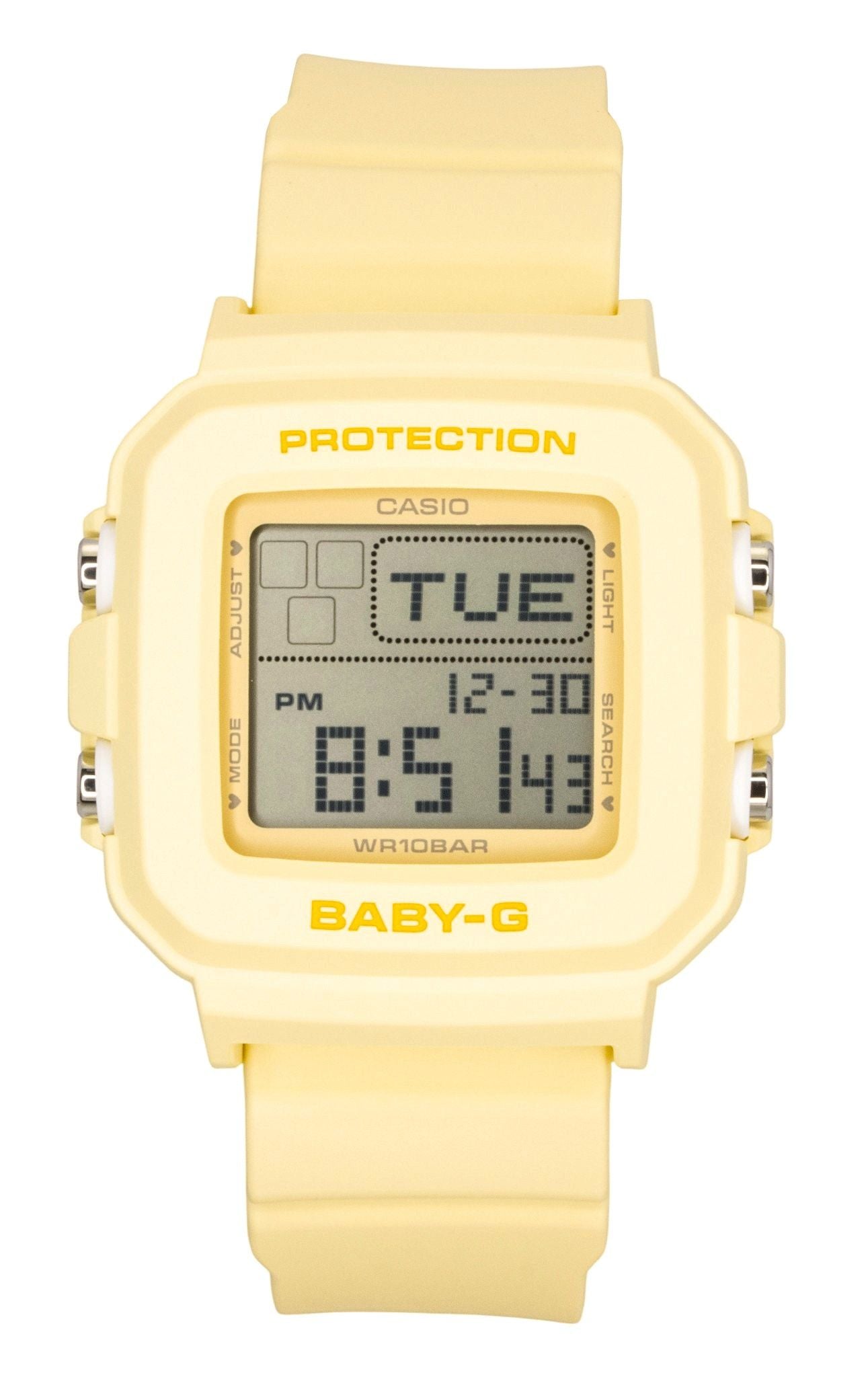 Casio Baby-G Digital Yellow Resin Strap Quartz BGD-10KH-9 100M Women's Watch - Casio