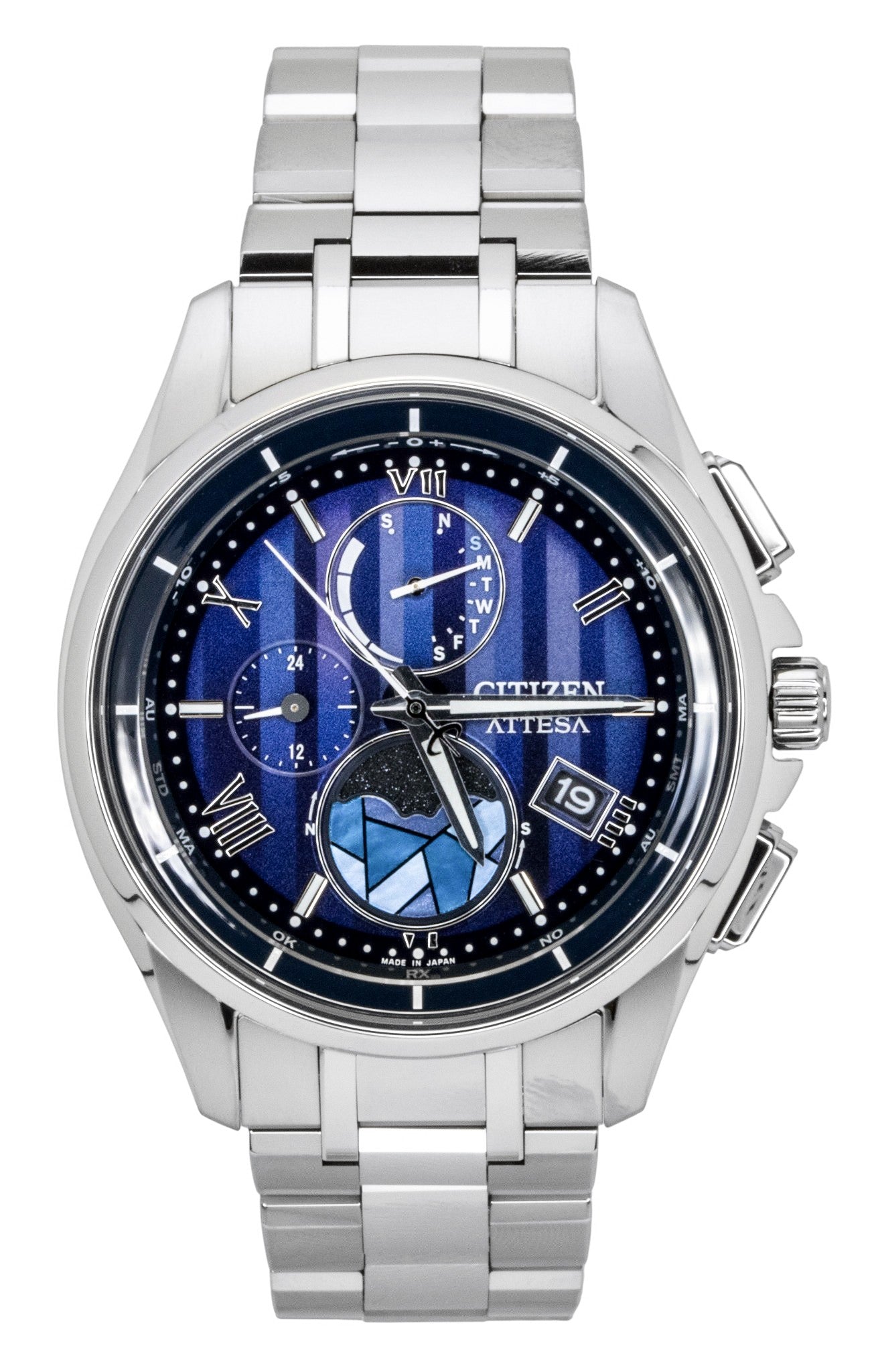 Citizen Attesa Limited Edition Super Titanium Blue Dial Eco-Drive BY1000-51L 100M Men's Watch - Citizen