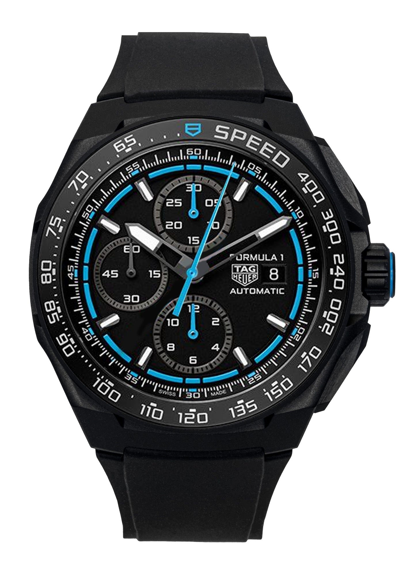 Tag Heuer Formula 1 Chronograph Rubber Strap Black Dial Automatic Diver's CBZ2084.FT8097 200M Men's Watch - Tag Heuer
