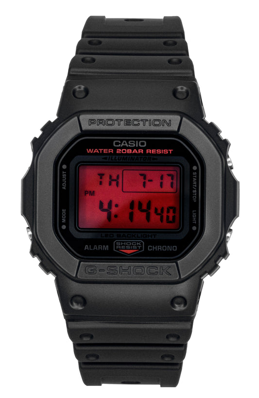 Casio Origin Digital Resin Strap Quartz DW-5600BBR-1 200M Men's Watch - Casio