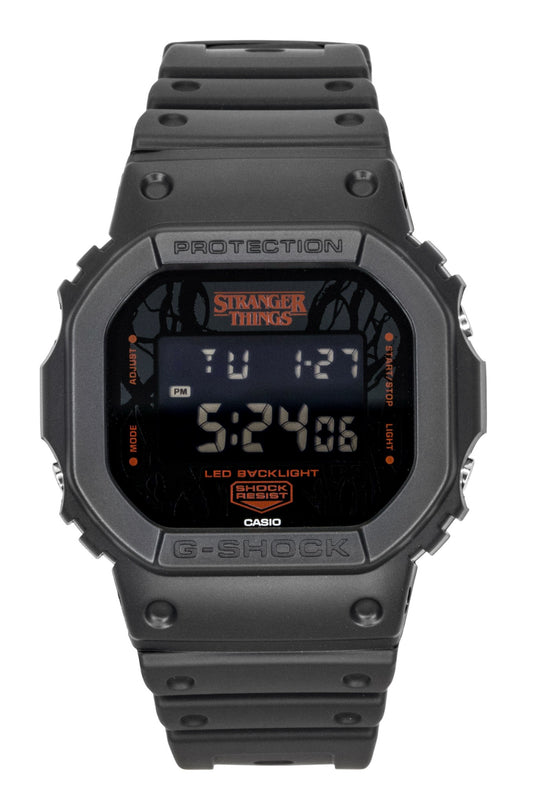 Casio G-Shock Digital Stranger Things Bio-Based Resin Strap Quartz DW-5600STT-1 200M Men's Watch - Casio