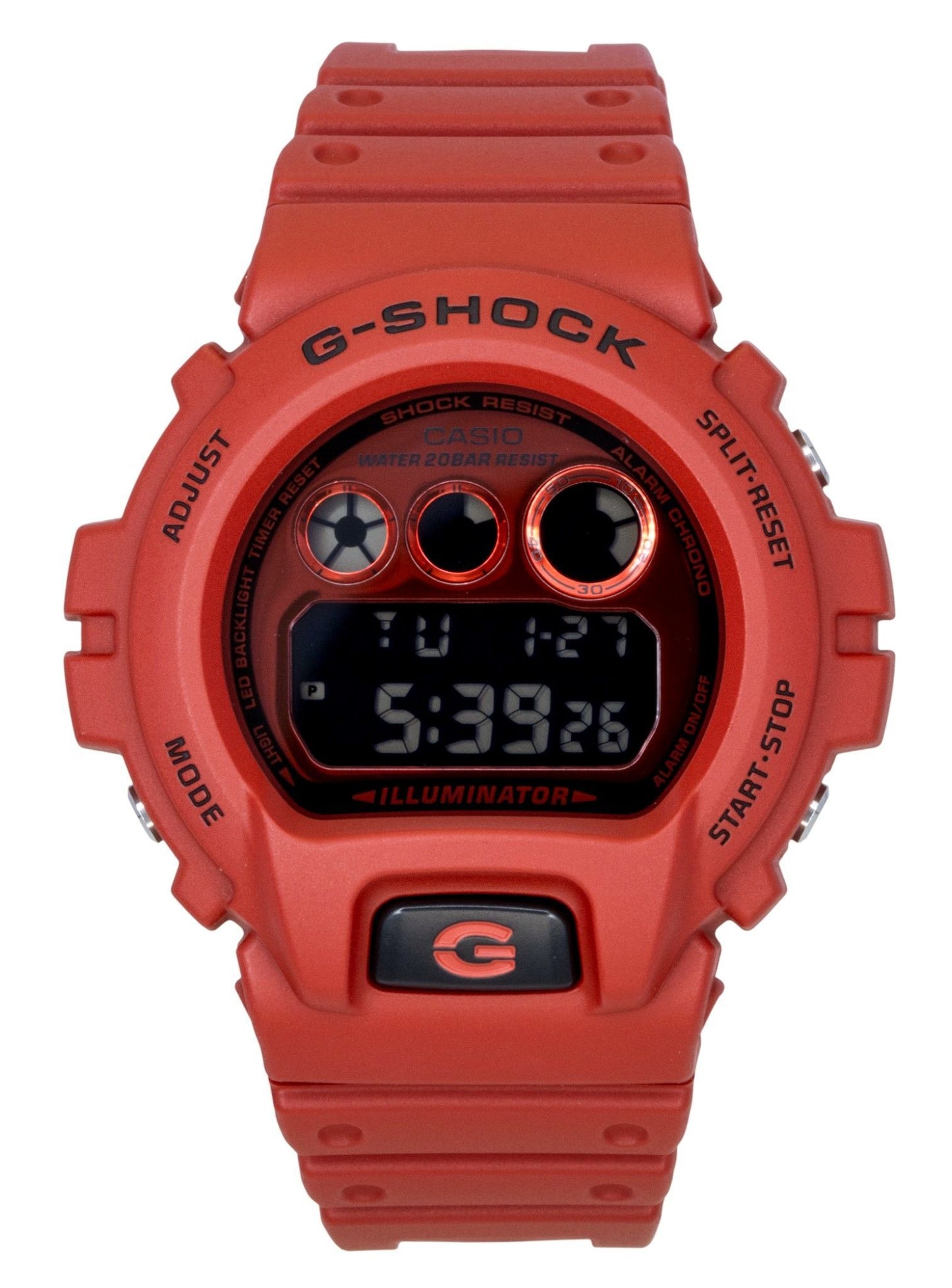 Casio G-Shock Digital Red Bio-Based Resin Strap Quartz DW-6900RRB-4 200M Men's Watch - Casio