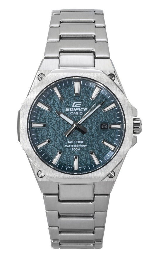 Casio Edifice Analog Stainless Steel Green Dial Quartz EFR-S108DE-3AV 100M Men's Watch - Casio