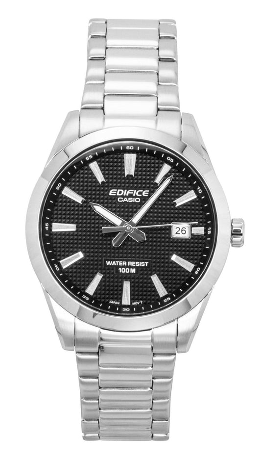 Casio Edifice Analog Stainless Steel Black Dial Quartz EFV-160D-1A 100M Men's Watch - Casio