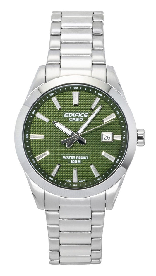 Casio Edifice Analog Stainless Steel Green Dial Quartz EFV-160D-3A 100M Men's Watch - Casio