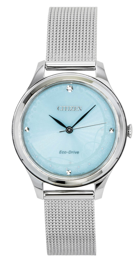 Citizen Eco-Drive Stainless Steel Mint Green Dial EM0501-89M Women's Watch - Citizen