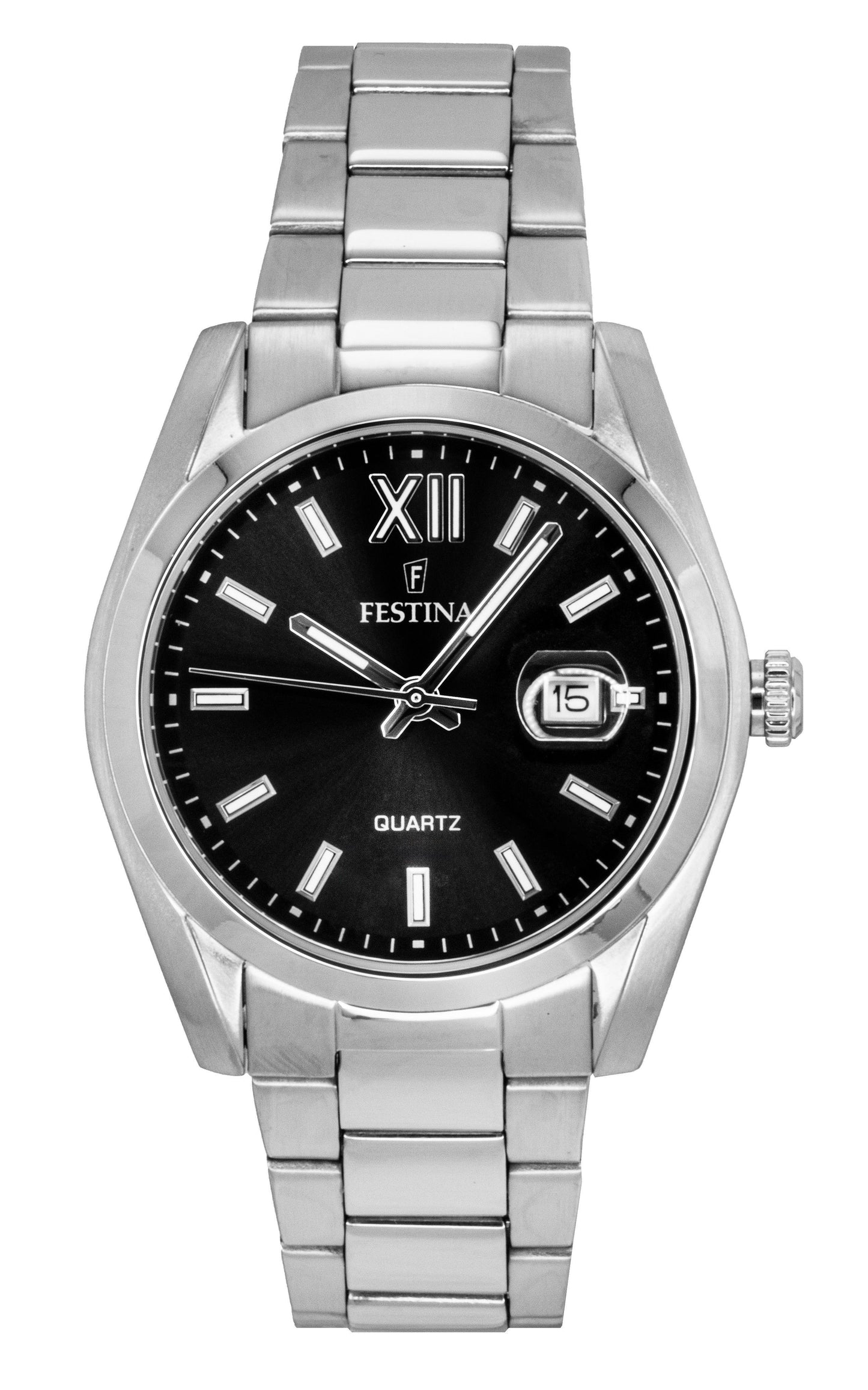Festina Classic Stainless Steel Black Dial Quartz F20707-6 Men's Watch - Festina