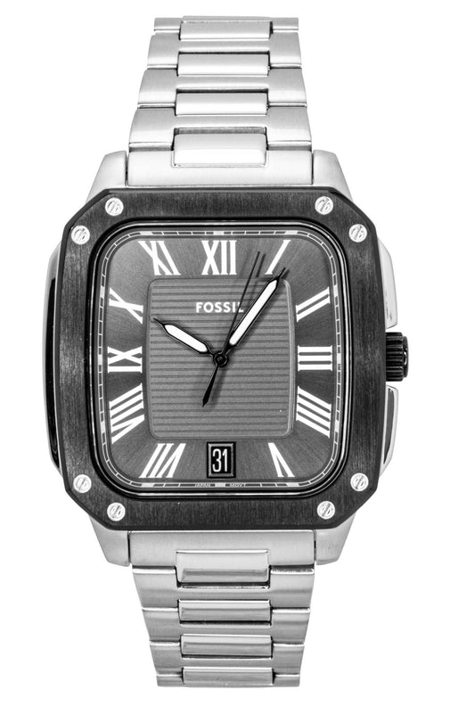 Fossil Crosby Stainless Steel Grey Dial Quartz FS6122 Men's Watch - Fossil