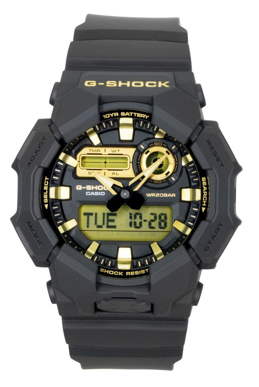 Casio G-Shock Analog Digital Bio-Based Resin Strap Black Dial Quartz GA-010GB-1A9 200M Men's Watch - Casio